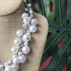 Molly Pearl Bauble Necklace - Silver