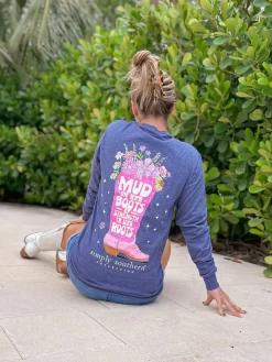 'Mud On Her Boots' Long Sleeve Tee by Simply Southern