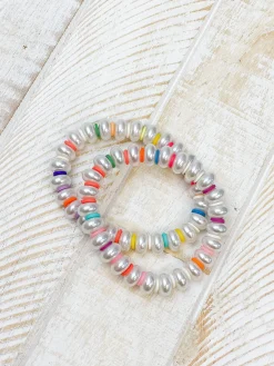 Multicolor Pearl Stretch Bracelet Set