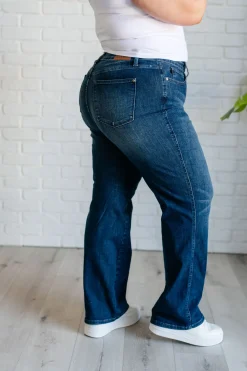 Muriel Mid Rise Control Top Classic Straight Jeans by Judy Blue