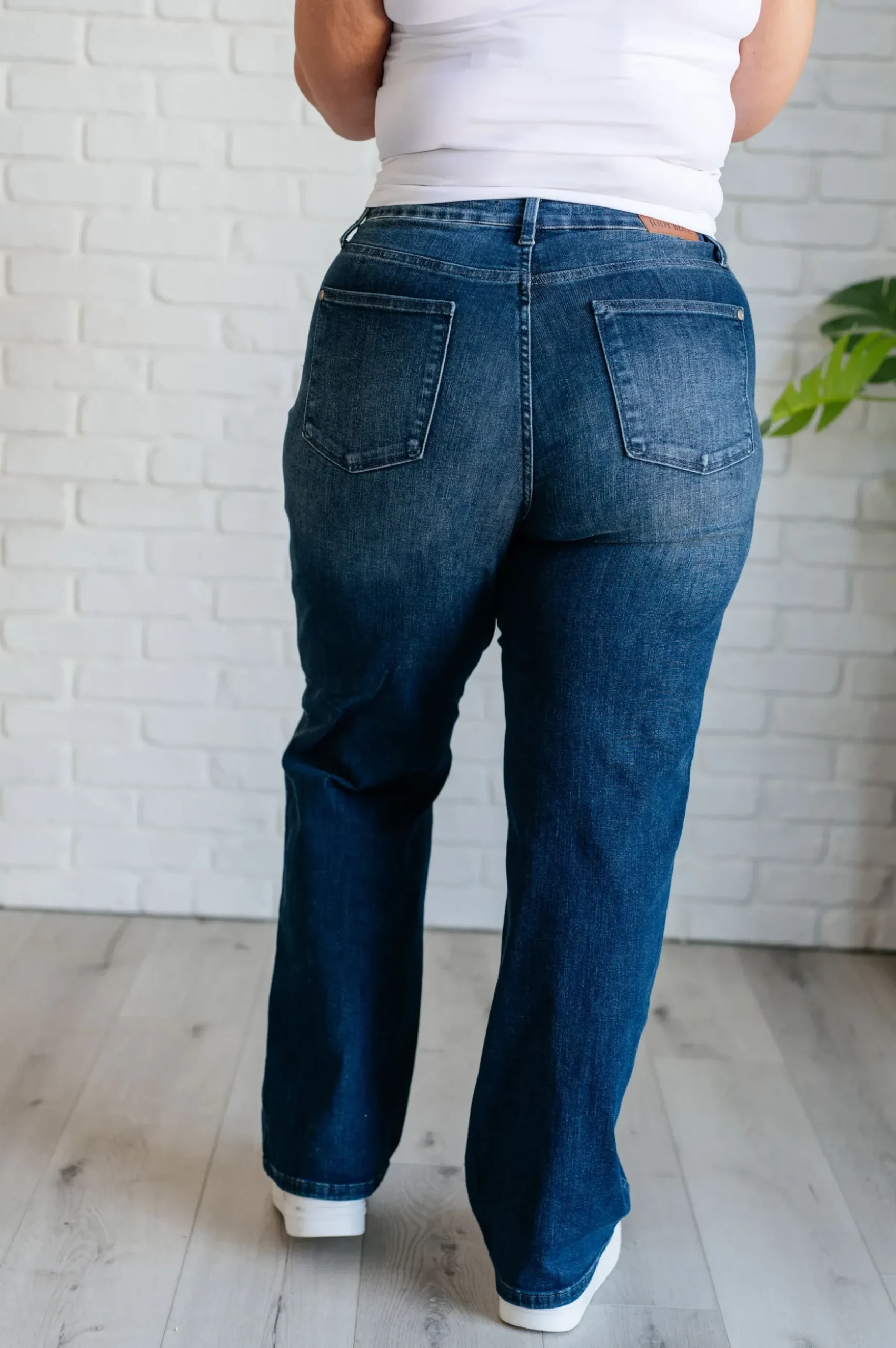 Muriel Mid Rise Control Top Classic Straight Jeans by Judy Blue