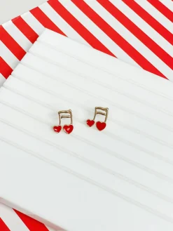 Music Lover Enamel Stud Earrings