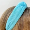 Neon Terry Knotted Headband - Blue