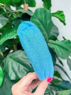 Neon Terry Knotted Headband - Blue