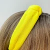 Neon Terry Knotted Headband - Yellow