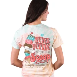 'Never Settle For Just One Scoop' Tie Dye Short Sleeve Tee by Simply Southern