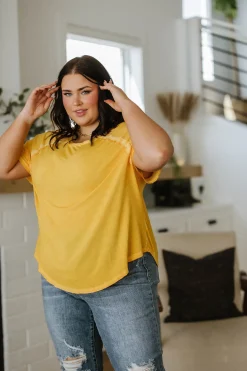 New Edition Mineral Wash T Shirt Yellow