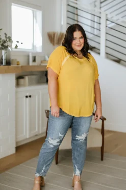 New Edition Mineral Wash T Shirt Yellow