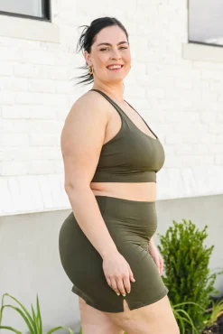 Next Move Sports Bra In Olive