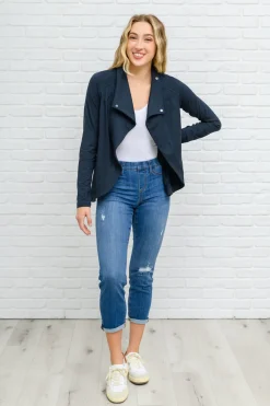 Nikki Mid-Rise Destroyed Boyfriend Jeggings by Judy Blue