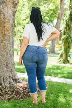 Nikki Mid-Rise Destroyed Boyfriend Jeggings by Judy Blue