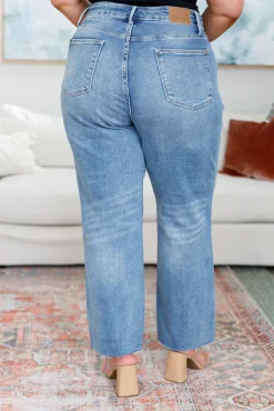 Nora High Rise Rigid Magic Destroy Slim Straight Jeans by Judy Blue
