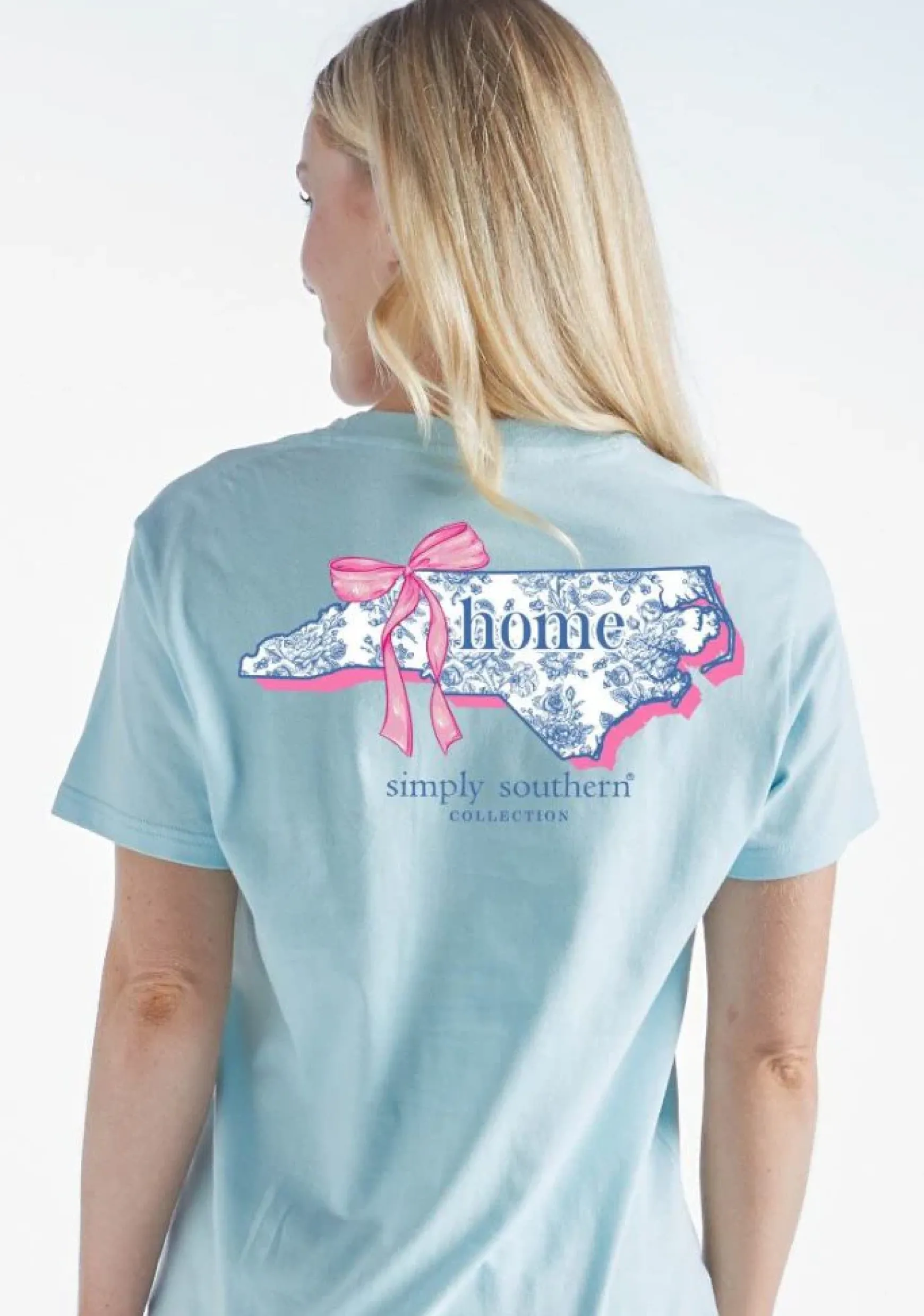 North Carolina Home Bow Floral State Tee by Simply Southern