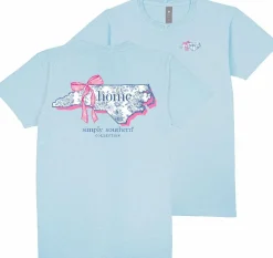 North Carolina Home Bow Floral State Tee by Simply Southern