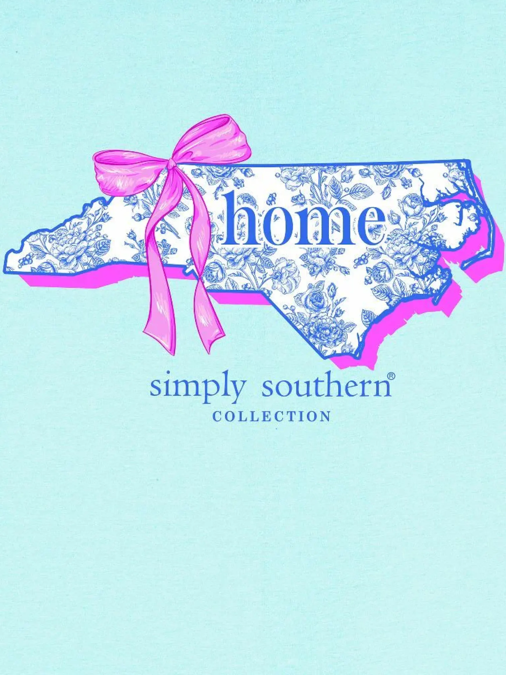 North Carolina Home Bow Floral State Tee by Simply Southern
