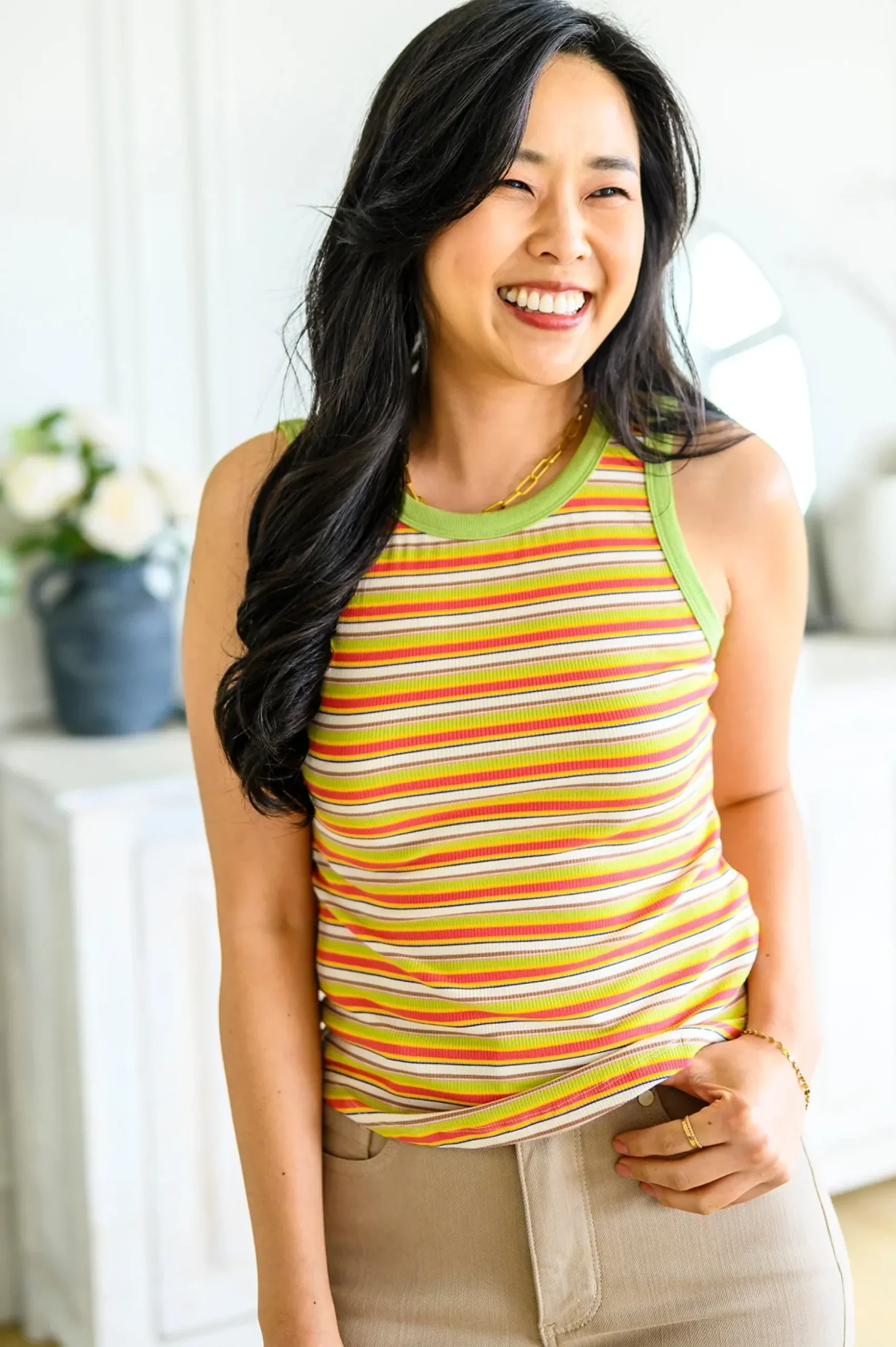 Now and Forever Striped Tank