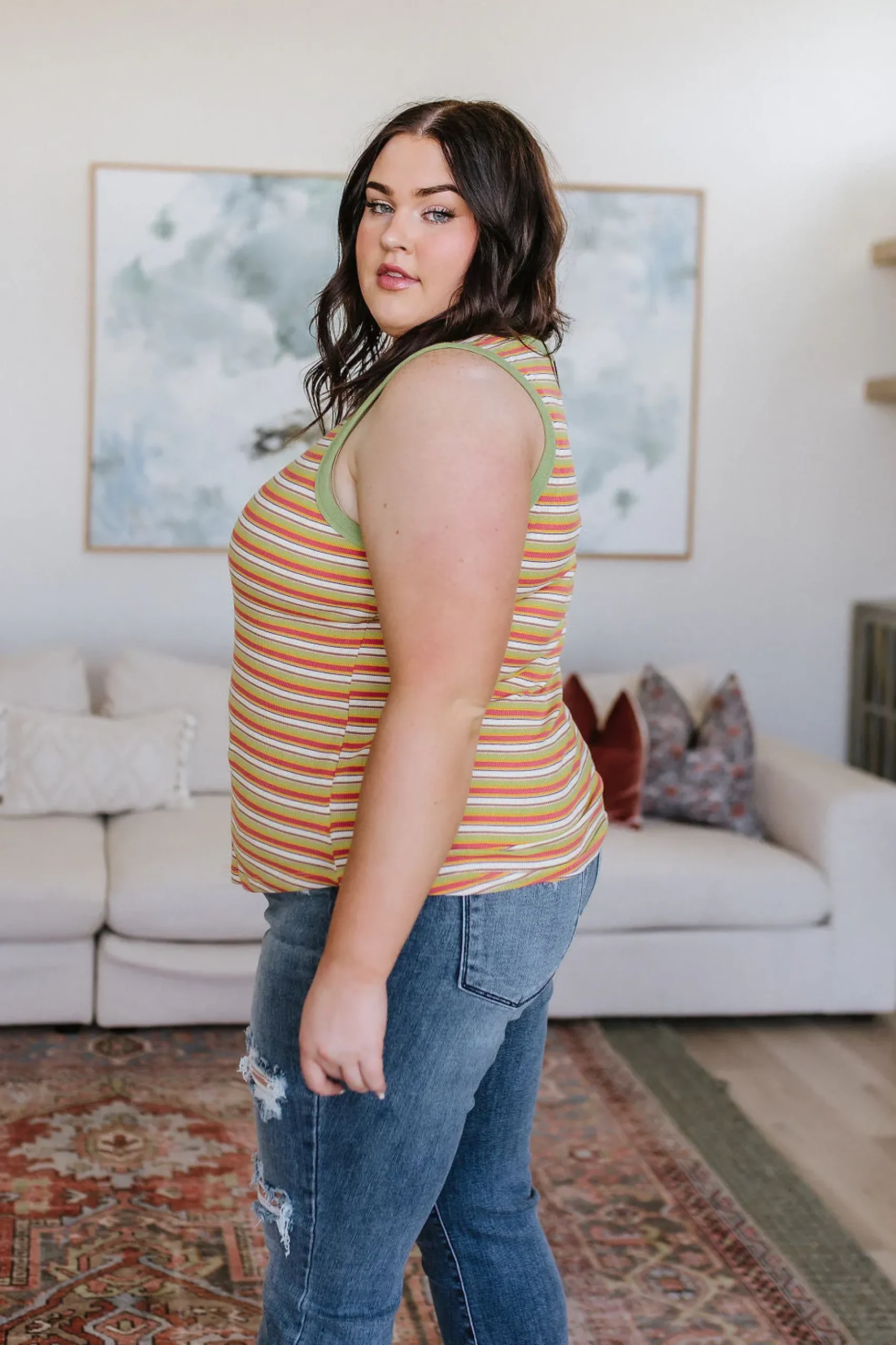 Now and Forever Striped Tank