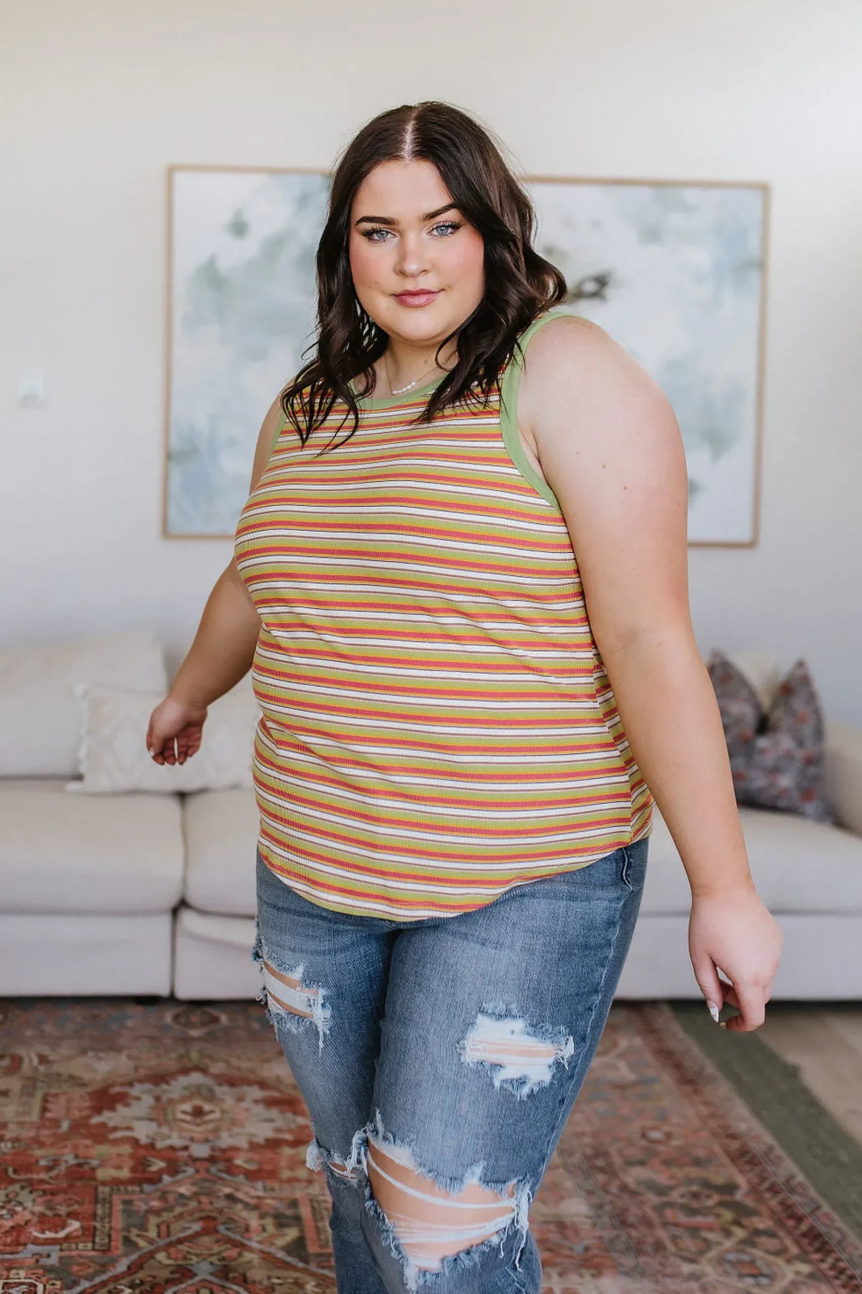 Now and Forever Striped Tank