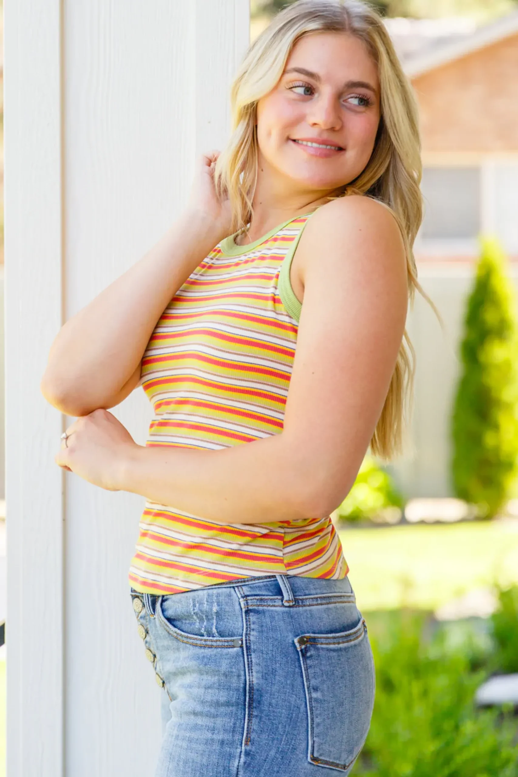 Now and Forever Striped Tank