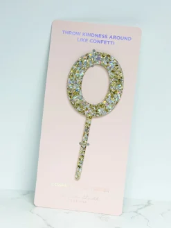 Numbers & Shapes Confetti Pearl Cake Toppers