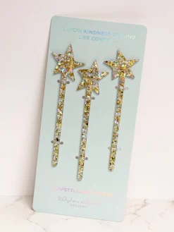 Numbers & Shapes Confetti Pearl Cake Toppers