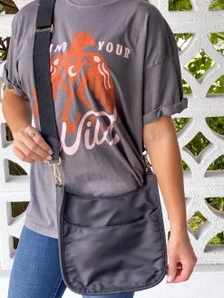 Nylon Crossbody Shoulder Bag with Removable Strap