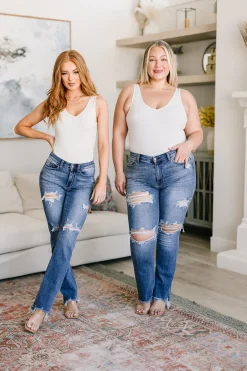 O'Hara Destroyed Straight Jeans by Judy Blue