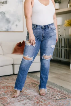 O'Hara Destroyed Straight Jeans by Judy Blue