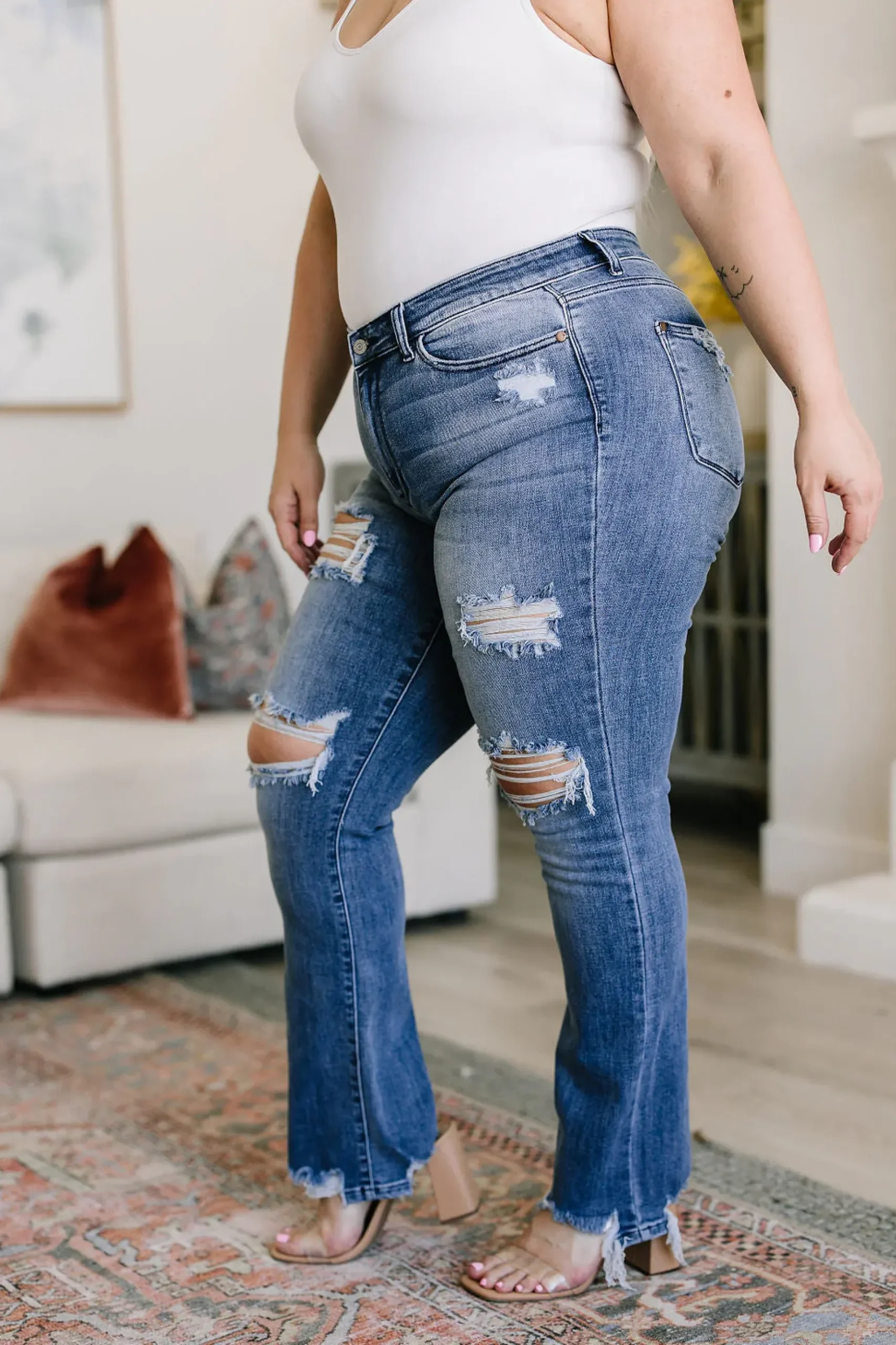 O'Hara Destroyed Straight Jeans by Judy Blue