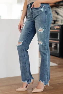 O'Hara Destroyed Straight Jeans by Judy Blue