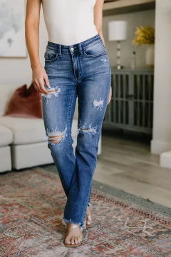 O'Hara Destroyed Straight Jeans by Judy Blue