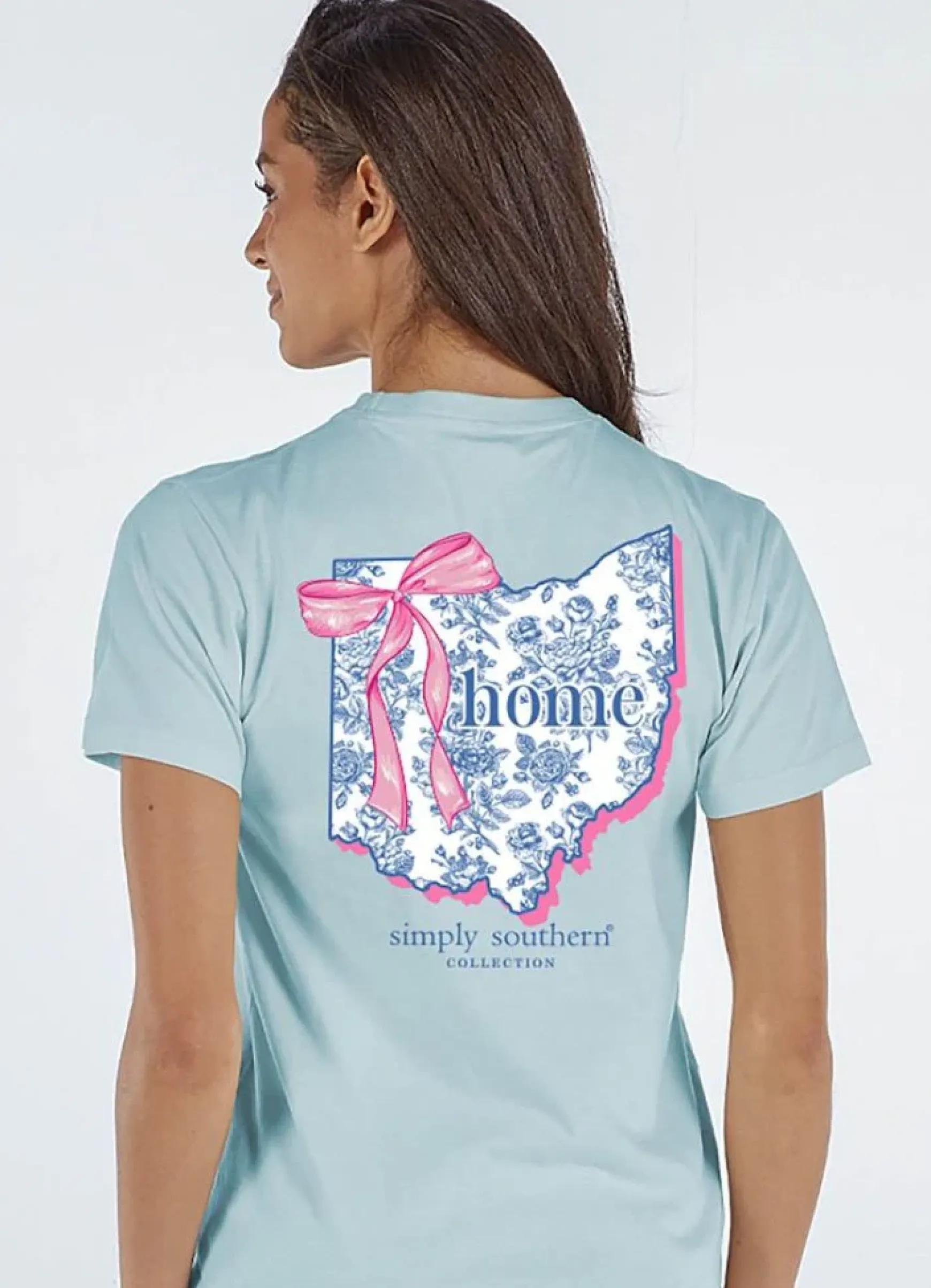 Ohio Home Bow Floral State Tee by Simply Southern