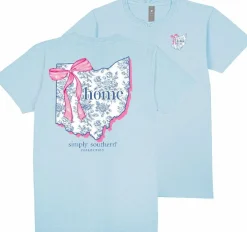 Ohio Home Bow Floral State Tee by Simply Southern