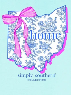 Ohio Home Bow Floral State Tee by Simply Southern