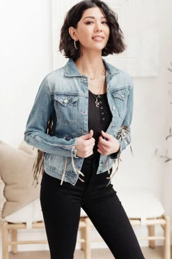 On The Fringe Jacket in Denim