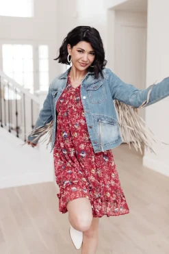 On The Fringe Jacket in Denim