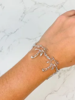 Open Palm Trees Magnetic Bracelet