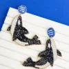 Orca Beaded Dangle Earrings