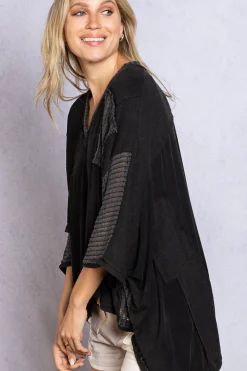Oversized Multi-Textured Top from POL