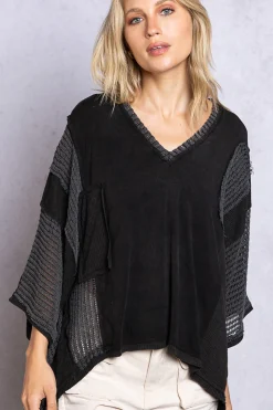 Oversized Multi-Textured Top from POL