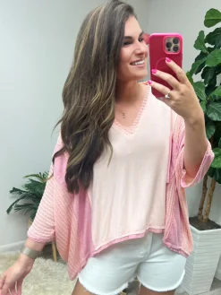 Oversized Multi-Textured Top from POL