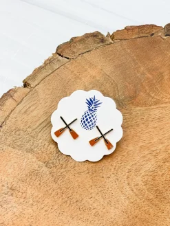 Paddle Enamel Studs by Prep Obsessed