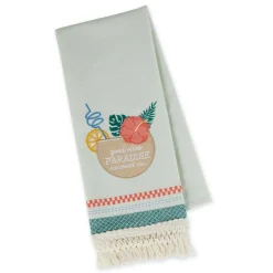 Paradise Coconut Drink Embellished Dish Towel