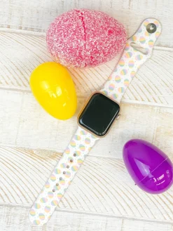 Pastel Easter Egg Printed Silicone Smart Watch Band