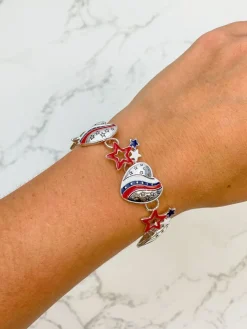 Patriotic Enamel Magnetic Bracelet