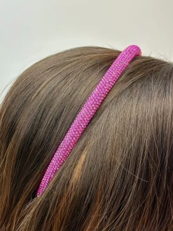 Pave Rhinestone Headband - Pink