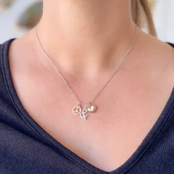 Peace & Love Charm Necklace
