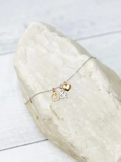 Peace & Love Charm Necklace