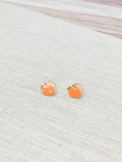 Peach Signature Enamel Studs by Prep Obsessed