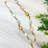 Pearl & Iridescent Stone Station Bracelet - Opal